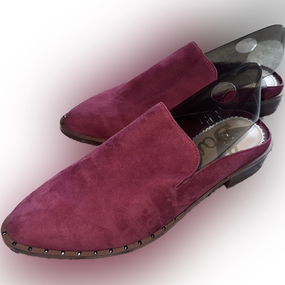 Sam Edelman Lewellyn slip on burgundy mules